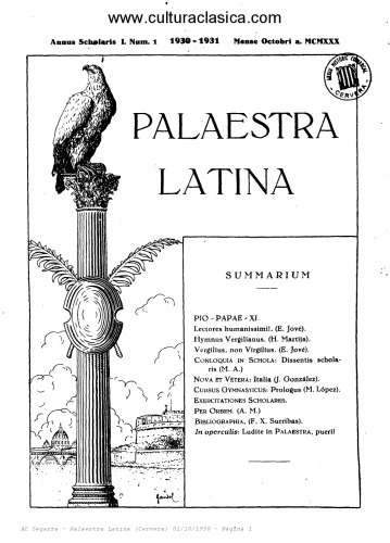 Palaestra Latina. Menstruus de Latinitate Commentarius