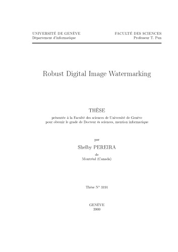Robust Digital Image Watermarking