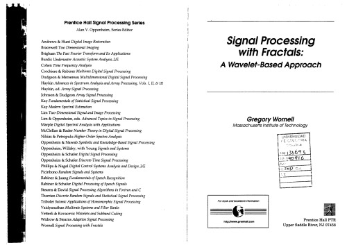 Signal Processing With Fractals A Wavelet-Based Approach