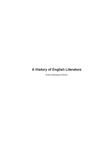 A History of English Literature