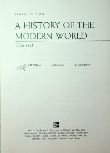 A History of the Modern World since 1815