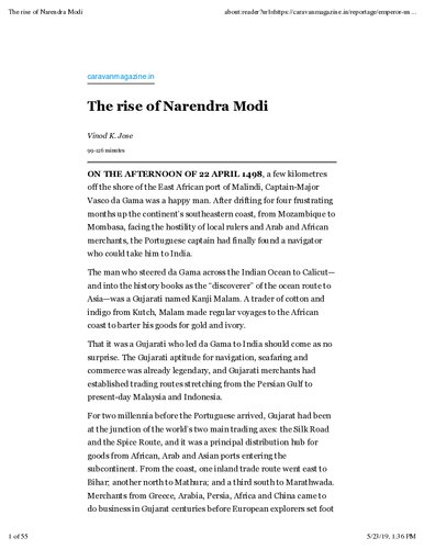 Emperor Uncrowned : The Rise of Narendra Modi
