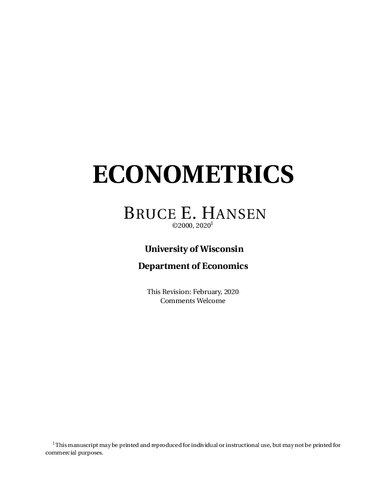 Econometrics