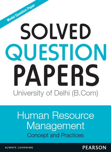 Solved Question Paper: Human Resource Management (University of Delhi) (B.Com)