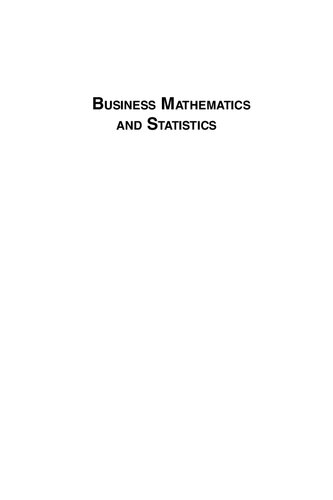 Business Mathematics and Statistics