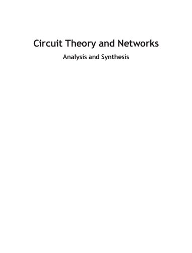 Circuit Theory and Networks—Analysis and Synthesis (MU 2017)