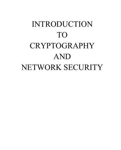 Introduction to Cryptography and Network Security