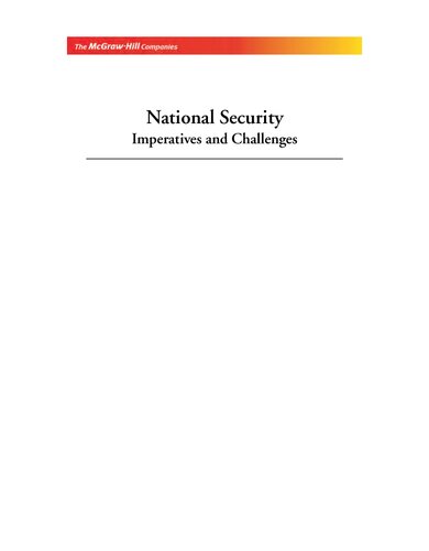 National security imperatives and challenges