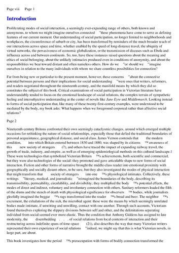 Anonymous Connections: The Body and Narratives of the Social in Victorian Britain