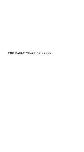 The Early Years of Lenin