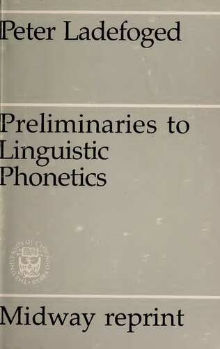 Preliminaries to linguistic phonetics.