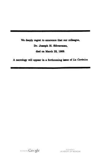 La corónica. A Journal of Medieval Hispanic Languages, Literatures, and Cultures