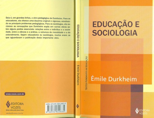 Educação e Sociologia, Textos Selecionados