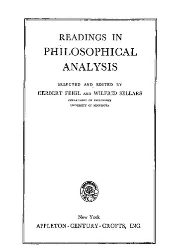 Readings in philosophical analysis