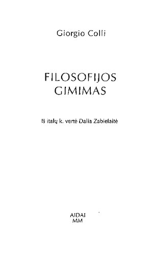 Filosofijos gimimas