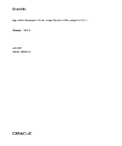 Oracle9i Application Developer's Guide - Large Objects (LOBs) using Pro*C/C++