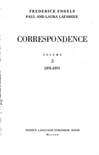 Correspondence Vol. 3, 1891-1895