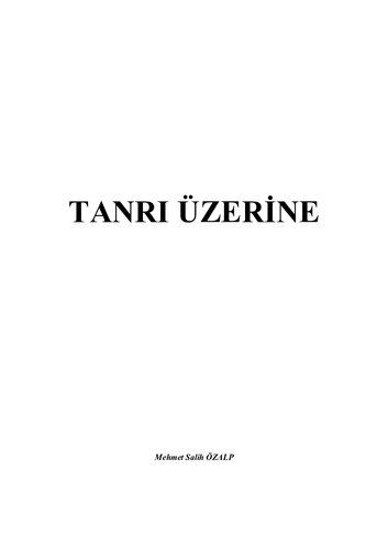 Tanrı Üzerine