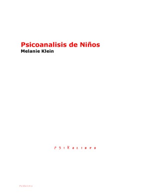 Psicoanalisis de Niños