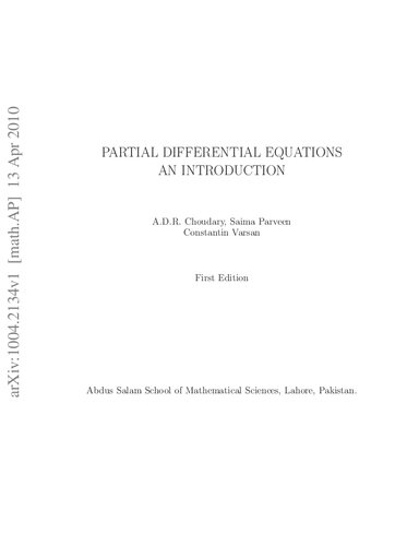 Partial differential equations.. an introduction