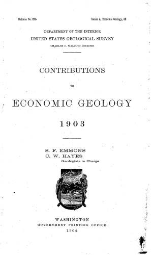 Contributions to economic geology, 1903