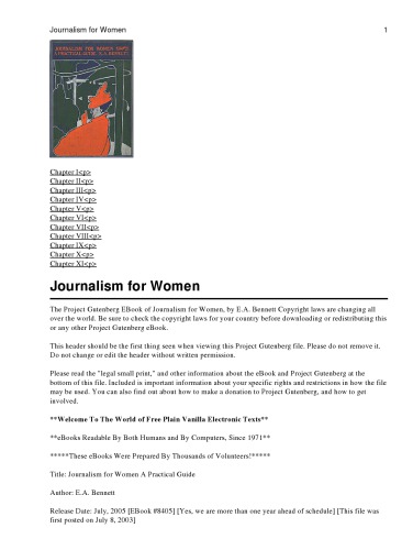 Journalism for women: a practical guide