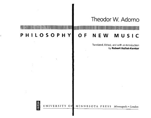 Philosophy of New Music