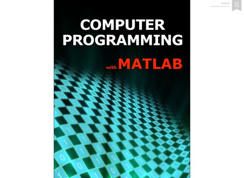 Computer Programming with MATLAB