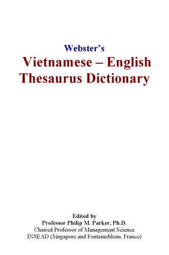 Websters Vietnamese - English Thesaurus Dictionary