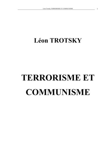 Terrorisme et communisme: L'anti Kautsky