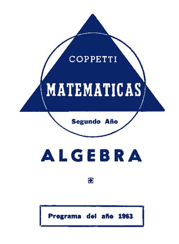 Matemáticas, Segundo Año: Álgebra