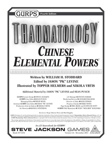 GURPS Thaumatology - Chinese Elemental Powers