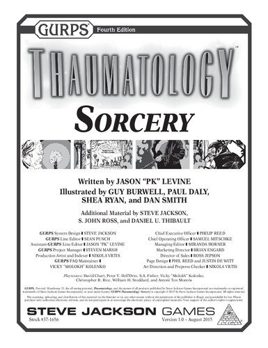 GURPS Thaumatology - Sorcery