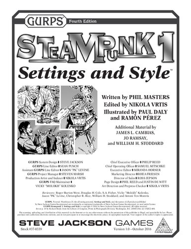 GURPS Steampunk 1 Settings and Style