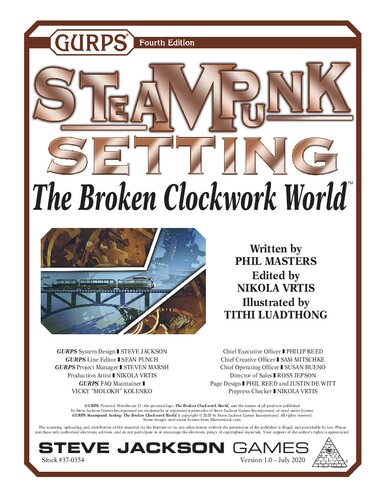 GURPS 4th edition. Steampunk Setting. The Broken Clockwork World