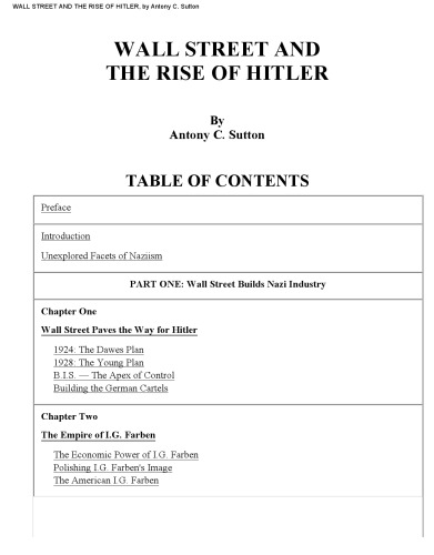 Wall Street & the Rise of Hitler