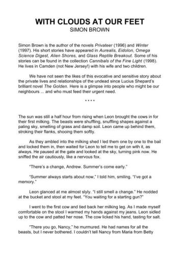 With Clouds at Our Feet