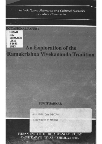 An Exploration of the Ramakrishna Vivekananda Tradition