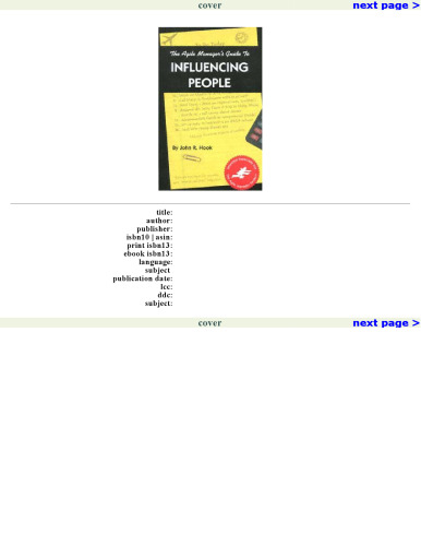 The Agile Manager's Guide to Influencing People