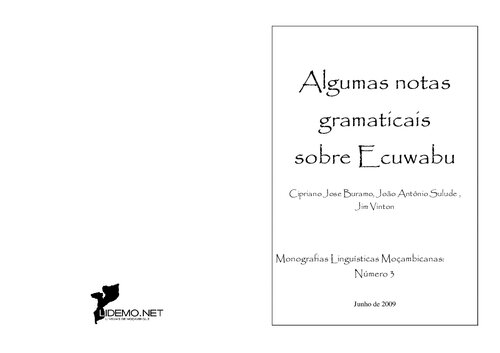Algumas notas gramatícaís sobre Ecuwabu
