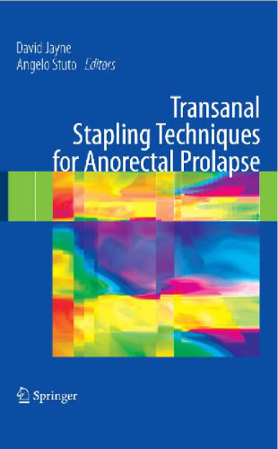 Transanal Stapling Techniques for Anorectal Prolapse