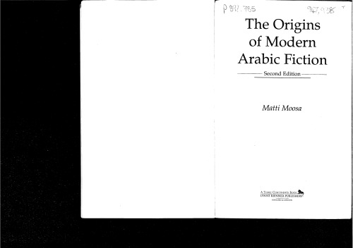 The origins of modern Arabic fiction