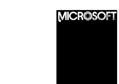 Microsoft C Compiler for the MS-DOS Operating System. Run-Time Library Reference