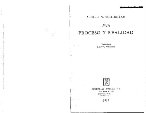Proceso y Realidad