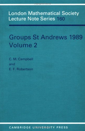 Groups St Andrews 1989: Volume 2