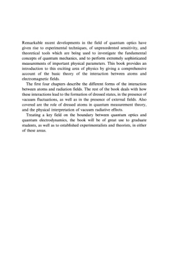 Atom-Field Interactions and Dressed Atoms