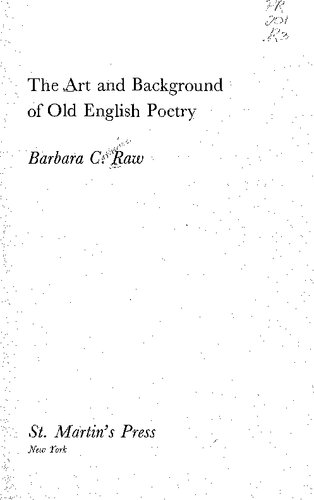 The art and background of old English poetry