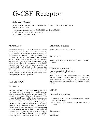 G-CSF Receptor