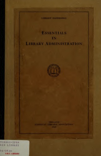 Essentials in library administration