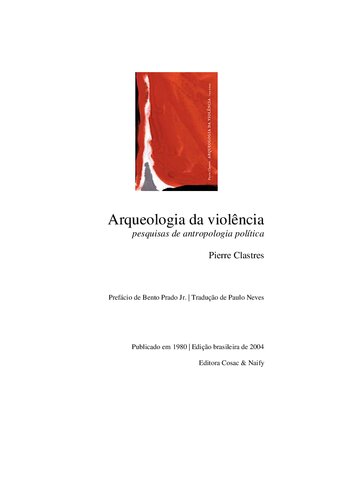 Arqueologia da violência: pesquisas de antropologia política